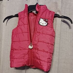 Hello Kitty Girls Pink Puffer Vest Size 3T